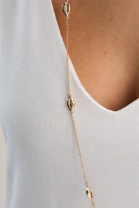 Colar Búzios Longo Dourado