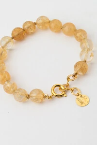 Pulseira Eva Quartzo Rutilado Banho Ouro 18K