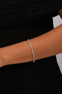 Pulseira Riviera Zircônia Prateada