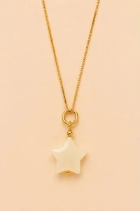 Pingente Estrela Murano Banho Ouro 18K