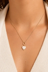 Pingente Folha Madre Banho Ouro 18K
