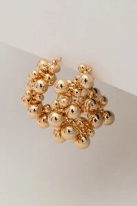 Brinco Argola Mix Bubbles Dourado