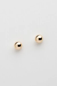 Brinco Bolinha Lisa Banho Ouro 18k