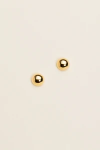 Brinco Meia Bola P Banho Ouro 18 K