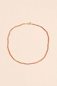 Colar Micro Zircônias Terracota Com Fecho De Coração Banho Ouro 18k