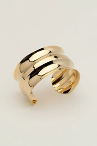 Pulseira Bracelete Largo Dourado