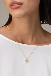 Colar Ninho Zircônia Banho Ouro 18K