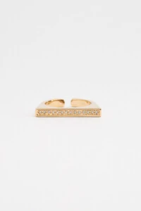 Anel Palito Micro Zircônia Banho Ouro 18K