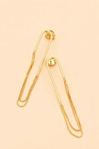 Brinco Slim Banho Ouro 18K