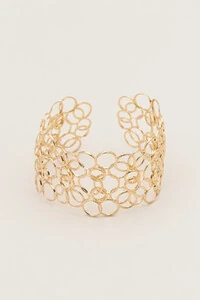 Pulseira Bracelete Círculos Dourado