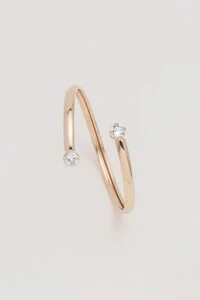 Pulseira Dourada Zircônia Dupla