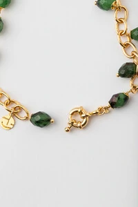 Pulseira Dourada Elos Rubizoisita
