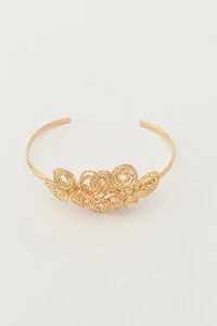 Pulseira Bracelete Dourado Caracóis