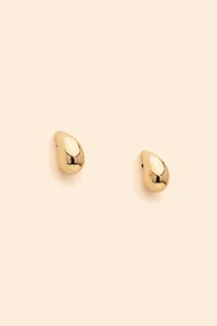 Brinco Gotinha Lisa Banho Ouro 18K
