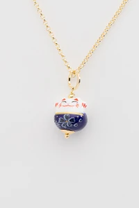 Pingente Gatinho Da Sorte Banho Ouro 18K