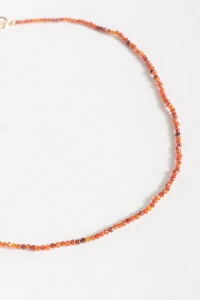 Colar Micro Zircônias Terracota Com Fecho De Coração Banho Ouro 18k
