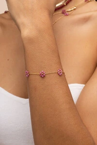 Pulseira Fiore Primavera Banho Ouro 18K