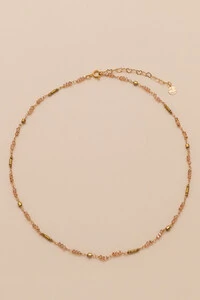 Colar Olbia Golden Hematita Banho Ouro 18K