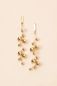 Brinco Zig Zag Bubbles Dourado