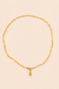 Colar Choker Madre Búzio Zircônia Banho Ouro 18K