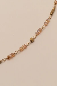 Pulseira Olbia Cristal Golden Hematita Banho Ouro 18K