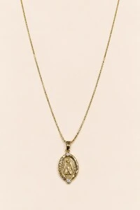 Colar Nossa Senhora Aparecida Banho Ouro 18K