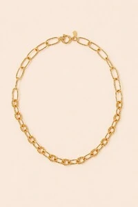 Colar Dourado Mix de Elos