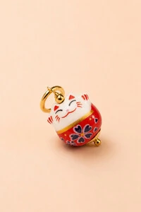 Pingente Gatinho Da Sorte Banho Ouro 18K