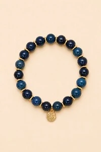 Pulseira Liza Apatita Banho Ouro 18K