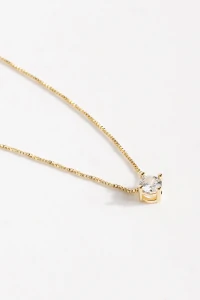 Colar Ponto De Luz Zircônia Banho Ouro 18k