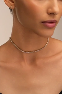 Colar Dourado Choker Riviera