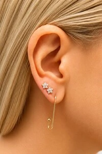 Brinco Argola Clip Banho Ouro 18K