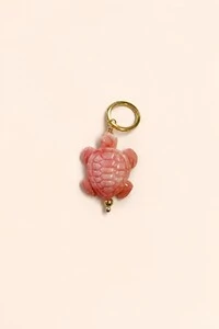 Pingente Tartaruga Salmão Banho Ouro 18K