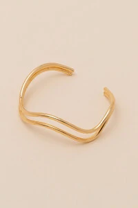 Pulseira Dourada Gaia Fio Duplo