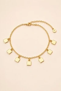 Pulseira Dourada Cubos