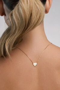 Colar Escapulário Coração Banho Ouro 18K