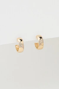 Argola Zircônia Star Banho Ouro 18K