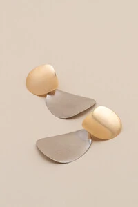 Brinco Alva Duo Color Placas Orgânicas