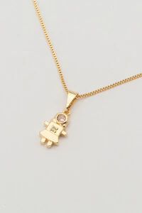 Pingente Filha Zircônia Banho Ouro 18K