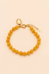Pulseira Nautic Jade Amarela Banho Ouro 18K