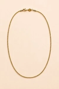 Colar Cordão Baiano Slim Banho Ouro 18K