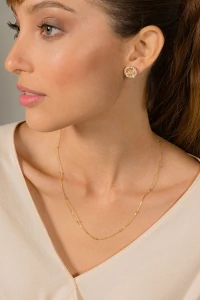 Brinco Pizza P Aramado Strass Dourado