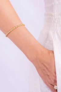 Pulseira Dourada Bolas e Zircônias Cristal