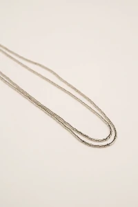 Colar/Pulseira Prateada Canutilhos