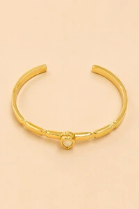 Pulseira Dourada Bracelete Gota Resina Off
