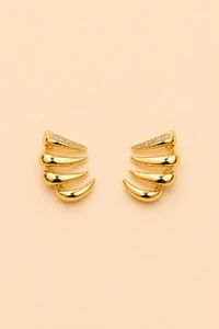 Brinco Ear Cuff Banho Ouro 18K