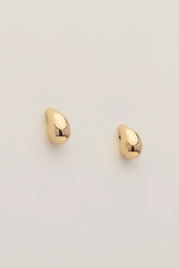 Brinco Gotinha Lisa Banho Ouro 18K