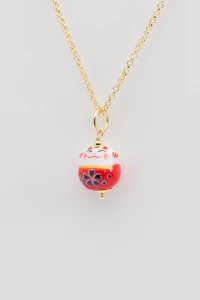 Pingente Gatinho Da Sorte Banho Ouro 18K