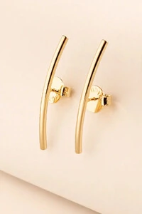 Brinco Palito Banho Ouro 18K