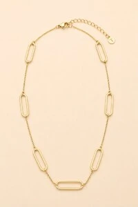 Colar Dourado Longo Elos Slim